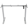 FORTIA Single Motor Sit/Stand Desk Frame, 58 x 90-135cm, 72-118cm Height Adjustable, 70kg Load, Silver