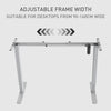 FORTIA Single Motor Sit/Stand Desk Frame, 58 x 90-135cm, 72-118cm Height Adjustable, 70kg Load, Silver