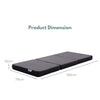 GOMINIMO 3 Fold Folding Mattress Single Dark Grey GO-FM-100-EON