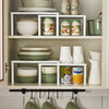 SONGMICS Cabinet Shelf Organizers Set of 4 Metal Kitchen Counter Shelves White KCS006W01