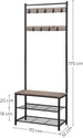 VASAGLE Coat Rack Stand 175cm Greige HSR41MB