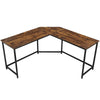 VASAGLE L-Shaped Computer Desk Rustic Brown and Black LWD73X