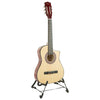 Karrera 38in Pro Cutaway Acoustic Guitar with guitar bag - Natural