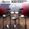 Karrera X23 Electronic Drum Kit With Quiet Mesh Drum Heads, Editable Sound Kits, Kick Pedal And Silicone Kick Drum, Usb Midi And 420 Sound