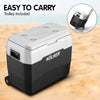 Kolner 50l Fridge Freezer Cooler 12/24/240v Camping Portable Esky Refrigerator With Trolley - Black