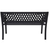 Wallaroo Steel Outdoor Garden Bench - Lattice