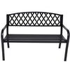 Wallaroo Steel Outdoor Garden Bench - Diamond