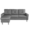 Sarantino Linen Corner Sofa Lounge Couch Modular Furniture L Chair Home Chaise Grey