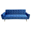 Sarantino Ava 3-seater Tufted Velvet Sofa Bed By Sarantino - Blue