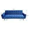 Sarantino Ava 3-seater Tufted Velvet Sofa Bed By Sarantino - Blue