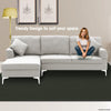 Sarantino Linen Corner Sofa Couch Lounge L-shape W/right Chaise Seat Light Grey