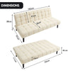 Sarantino Faux Suede Fabric Sofa Bed Furniture Lounge Seat Beige