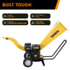 Ducar 7hp Wood Chipper Shredder Mulcher Grinder Petrol Yellow