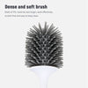 Ecoco Silicone Water Drop Toilet Brush Holder Set Wall-Mounted Cleaning Brush Tool Black