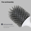 Ecoco Silicone Water Drop Toilet Brush Holder Set Wall-Mounted Cleaning Brush Tool Black