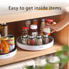 Ecoco Kitchen Rotating Spice Condiment Storage Rack Bathroom Swivel Tray Organizer Grey