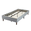 Bedframe with Wooden Slats (Light Grey) - Double