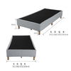 Metal Bed Frame Mattress Foundation Blue - Double