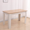 Dining Table Rectangular Wooden 120M-Wood&amp;White