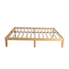 Warm Wooden Natural Bed Base Frame - King Single