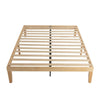 Warm Wooden Natural Bed Base Frame - King Single