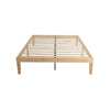 Warm Wooden Natural Bed Base Frame - King Single