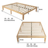 Warm Wooden Natural Bed Base Frame - King Single