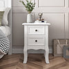 French Bedside Table Nightstand White Set of 2