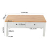 Sleek Natural Wood Rectangle Coffee Table