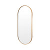 La Bella Gold Wall Mirror Oval Aluminum Frame Makeup Decor Bathroom Vanity 45x100cm