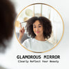 La Bella Gold Wall Mirror Round Aluminum Frame Makeup Decor Bathroom Vanity 80cm