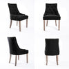 La Bella 4 Set Dark Black French Provincial Dining Chair Amour Oak Leg