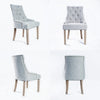 La Bella 2 Set Grey French Provincial Dining Chair Amour Oak Leg