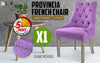 La Bella Violet French Provincial Dining Chair Amour Oak Leg