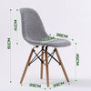 La Bella 2 Set Grey Retro Dining Cafe Chair DSW Fabric