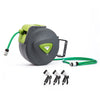 Dynamic Power Garden Water Hose 20M Retractable Rewind Reel Wall Mounted