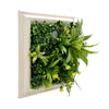 YES4HOMES 3D Green Artificial Plants Wall Panel Flower Wall With Frame Vertical Garden UV Resistant 33X33CM Flourishing Spring