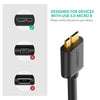 UGREEN USB 3.0 A Male to Micro USB 3.0 Male Cable 0.5m (Black) 10840