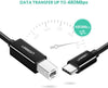 UGREEN USB-C to USB 2.0 Print Cable 2m Black 50446