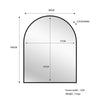 Black Metal Arch Mirror -  Small 80cm x 100cm