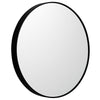 Metal Round Mirror 100cm - Black