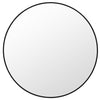 Metal Round Mirror 100cm - Black