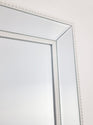 White Beaded Framed Mirror - Free Standing 50cm x 170cm