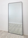 Black Metal Rectangle Mirror - X-Large 100cm x 200cm