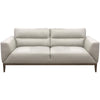 Downy  Genuine Leather Sofa 3 Seater Upholstered Lounge Couch - Silver