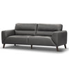 Downy  Genuine Leather Sofa Set 3 + 2 Seater Upholstered Lounge Couch - Gunmetal