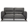 Downy  Genuine Leather Sofa Set 3 + 2 Seater Upholstered Lounge Couch - Gunmetal