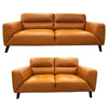 Downy  Genuine Leather Sofa Set 3 + 2 Seater Upholstered Lounge Couch Tangerine