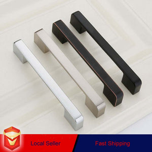 Zinc Kitchen Cabinet Handles Drawer Bar Handle Pull brushed silver color hole to hole size 320mm