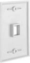 1 Port QuickPort outlet Wall Plate face plate, Single Gang White